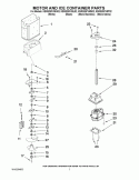 MOTOR AND ICE CONTAINER PARTS Diagram and Parts List for KSRG25FVMS02  KitchenAid Refrigerator