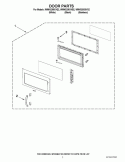 DOOR PARTS Diagram and Parts List for WMH3205XVB2  Whirlpool Microwave
