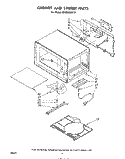 CABINET AND STIRRER Diagram and Parts List for MW3200XP0  Whirlpool Microwave