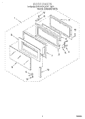 DOOR Diagram and Parts List for MHE11REQ1  Roper Microwave