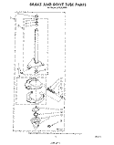 BRAKE AND DRIVE TUBE Diagram and Parts List for LA5530XPW5  Whirlpool Washer