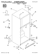 CABINET, LITERATURE Diagram and Parts List for KTRS19KKBT02  KitchenAid Refrigerator