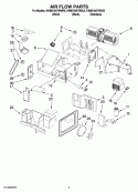 AIR FLOW PARTS Diagram and Parts List for KHMS1857WBL0  KitchenAid Microwave