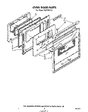 OVEN DOOR Diagram and Parts List for RM278PXL2  Whirlpool Microwave Oven Combo