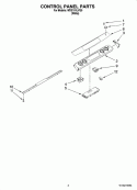 CONTROL PANEL PARTS Diagram and Parts List for WDE101LVQ0  Whirlpool Range