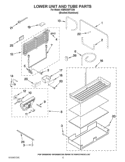 LOWER UNIT AND TUBE PARTS Diagram and Parts List for KBRO36FTX06  KitchenAid Refrigerator