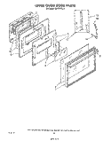 UPPER OVEN DOOR Diagram and Parts List for RB170PXL4  Whirlpool Wall Oven