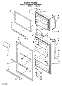DOOR PARTS Diagram and Parts List for ET8AHMXRT01  Whirlpool Refrigerator