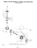 BRAKE, CLUTCH, GEARCASE, MOTOR AND PUMP Diagram and Parts List for 3CA2781XSW0  Whirlpool Washer