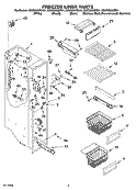 FREEZER LINER PARTS Diagram and Parts List for KSCS23INMS01  KitchenAid Refrigerator