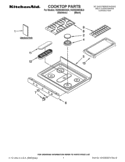 COOKTOP PARTS Diagram and Parts List for KGRS208XBL0  KitchenAid Range