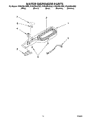 WATER DISPENSER PARTS, OPTIONAL PARTS Diagram and Parts List for KTRA22ELBT02  KitchenAid Refrigerator
