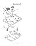 COOKTOP Diagram and Parts List for FES370VX1  Whirlpool Range