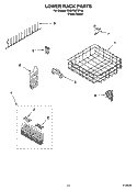 LOWER RACK PARTS, OPTIONAL PARTS (NOT INCLUDED) Diagram and Parts List for KUDP02FSPA2  KitchenAid Dishwasher