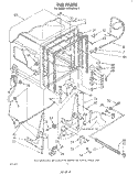 TUB , LITERATURE AND OPTIONAL Diagram and Parts List for DU5500XL1  Whirlpool Dishwasher