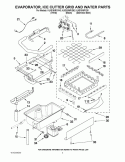EVAPORATOR, ICE CUTTER GRID AND WATER PARTS Diagram and Parts List for KUIS15NRXS0  KitchenAid Ice Maker