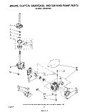 BRAKE, CLUTCH, GEARCASE, MOTOR AND PUMP Diagram and Parts List for CA2762XSW4  Whirlpool Washer