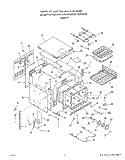 LOWER BODY Diagram and Parts List for B9607X0  Roper Wall Oven
