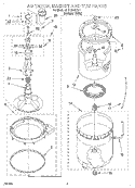 AGITATOR, BASKET AND TUB Diagram and Parts List for 3LBR6132EQ1  Whirlpool Washer