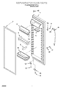 REFRIGERATOR DOOR Diagram and Parts List for KSRS22FGSS11  KitchenAid Refrigerator
