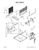 UNIT PARTS Diagram and Parts List for 5VWT51SFYF00  Whirlpool Refrigerator
