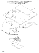 COMPONENT SHELF AND LATCH Diagram and Parts List for KEMS378BWH1  KitchenAid Wall Oven