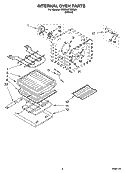 INTERNAL OVEN PARTS Diagram and Parts List for KDSS907SSS00  KitchenAid Range