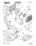 UNIT, LITERATURE Diagram and Parts List for CAH18WC42  Crosley Air Conditioner