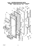 REFRIGERATOR DOOR Diagram and Parts List for ED25DWXTG04  Whirlpool Refrigerator