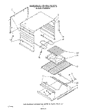 INTERNAL OVEN Diagram and Parts List for RF3010XVW1  Whirlpool Range
