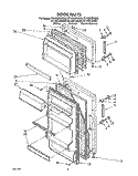 DOOR, LIT/OPTIONAL Diagram and Parts List for RT12DCRWW00  Roper Refrigerator