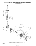 BRAKE, CLUTCH, GEARCASE, MOTOR AND PUMP Diagram and Parts List for LA5000XPW5  Whirlpool Washer