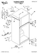 CABINET PARTS Diagram and Parts List for 5VET6WPKLQ04  Whirlpool Refrigerator