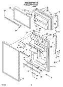 DOOR PARTS Diagram and Parts List for TT21AKXKQ06  Estate Refrigerator