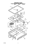 COOKTOP, OPTIONAL Diagram and Parts List for KEDH207YBL2  KitchenAid Range