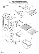 FREEZER LINER PARTS Diagram and Parts List for ES5FHAXSQ00  Whirlpool Refrigerator
