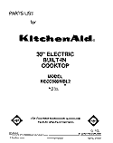 SECTION Diagram and Parts List for KECC500WWH2  KitchenAid Cooktop