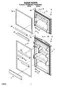 DOOR PARTS Diagram and Parts List for ET0WSRXML03  Whirlpool Refrigerator