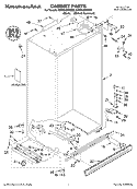 CABINET PARTS Diagram and Parts List for KSSS42FMX00  KitchenAid Refrigerator