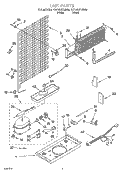 UNIT PARTS Diagram and Parts List for YRT14HDYJW00  Roper Refrigerator