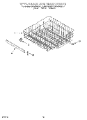 UPPER RACK AND TRACK Diagram and Parts List for KUDM24SEWH1  KitchenAid Dishwasher