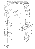 MOTOR AND ICE CONTAINER Diagram and Parts List for KSRS25IHBT02  KitchenAid Refrigerator