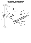 UPPER WASH AND RINSE PARTS Diagram and Parts List for DU1101XTPS3  Whirlpool Dishwasher