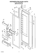 REFRIGERATOR DOOR PARTS Diagram and Parts List for KSSO42FMX00  KitchenAid Refrigerator
