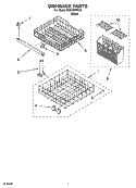 DISHRACK PARTS, OPTIONAL PARTS (NOT INCLUDED) Diagram and Parts List for DU811SWPU3  Whirlpool Dishwasher