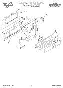 CONTROL PANEL Diagram and Parts List for SF387PEYQ8  Whirlpool Range