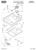 COOKTOP Diagram and Parts List for FES355YW2  Roper Range