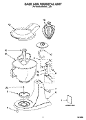 BASE AND PEDESTAL UNIT Diagram and Parts List for BEA30AVAIM0  Whirlpool Mixer