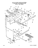 BURNER Diagram and Parts List for 1633W0A  Roper Range