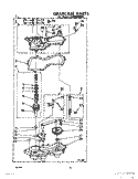 GEARCASE Diagram and Parts List for LC4900XKW0  Whirlpool Washer
